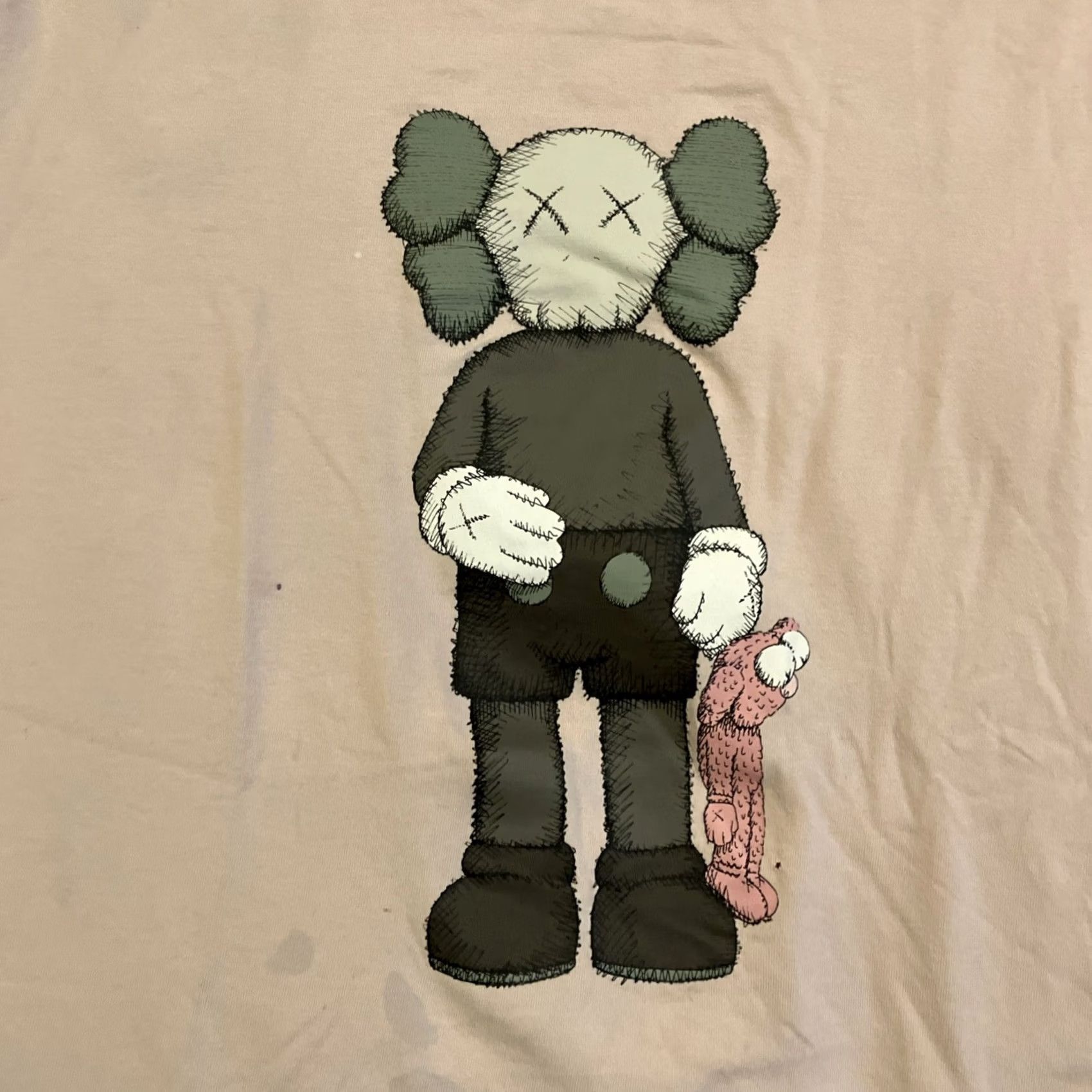 Uniqlo Uniqlo x Kaws Pink KAWS Character T Shirt - Unisex M Medium Regular Cotton Short Sleeve Crew Neck Vintage No Size US M / EU 48-50 / 2 - 2 Thumbnail