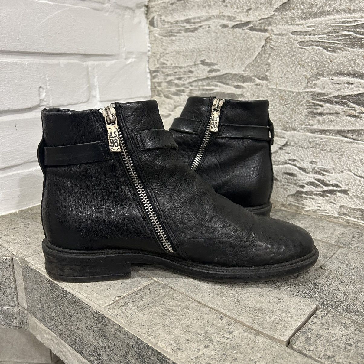 A.S.98 A.S. 98 Avant Garde Distressed Ankle Boots Guidi Style Size US 7 / IT 37 - 14 Thumbnail