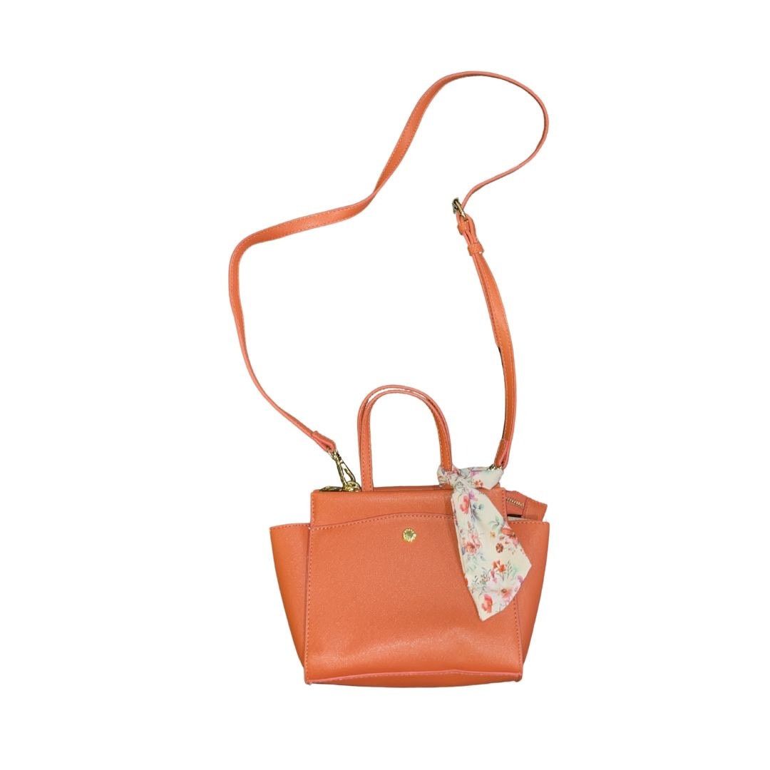 Steve Madden Mini Orange Crossbody Purse Floral Scarf Adjustable Strap Size ONE SIZE - 1 Thumbnail