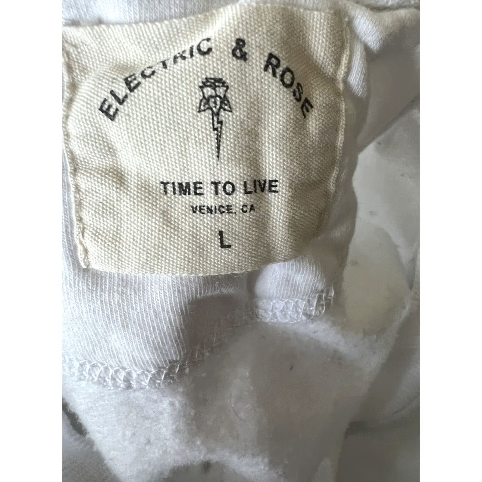 Vintage Electric & Rose Ronan Galaxy Pullover Sweatshirt L White Womens Long Sleeve Size L / US 10 / IT 46 - 7 Thumbnail