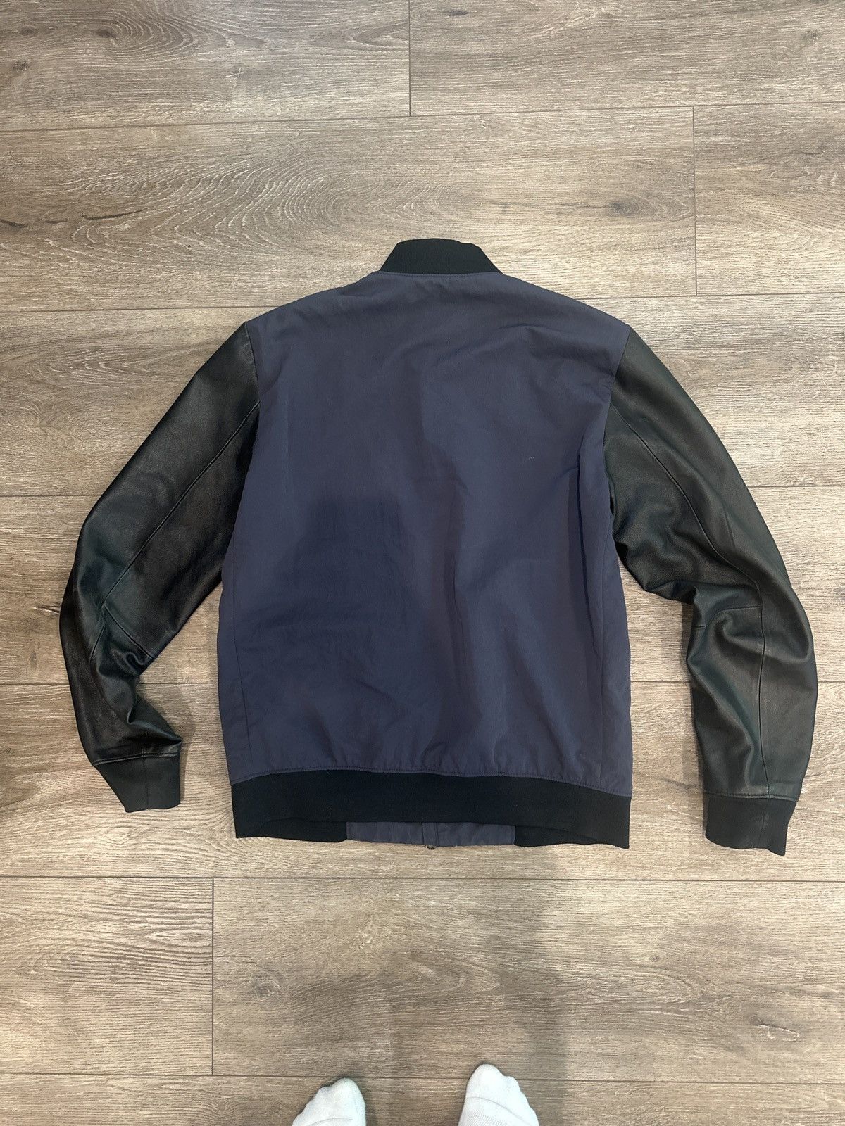 Theory Theory Men’s Nylon & Lamb Leather Sleeve Bomber Jacket - M Size US M / EU 48-50 / 2 - 4 Thumbnail