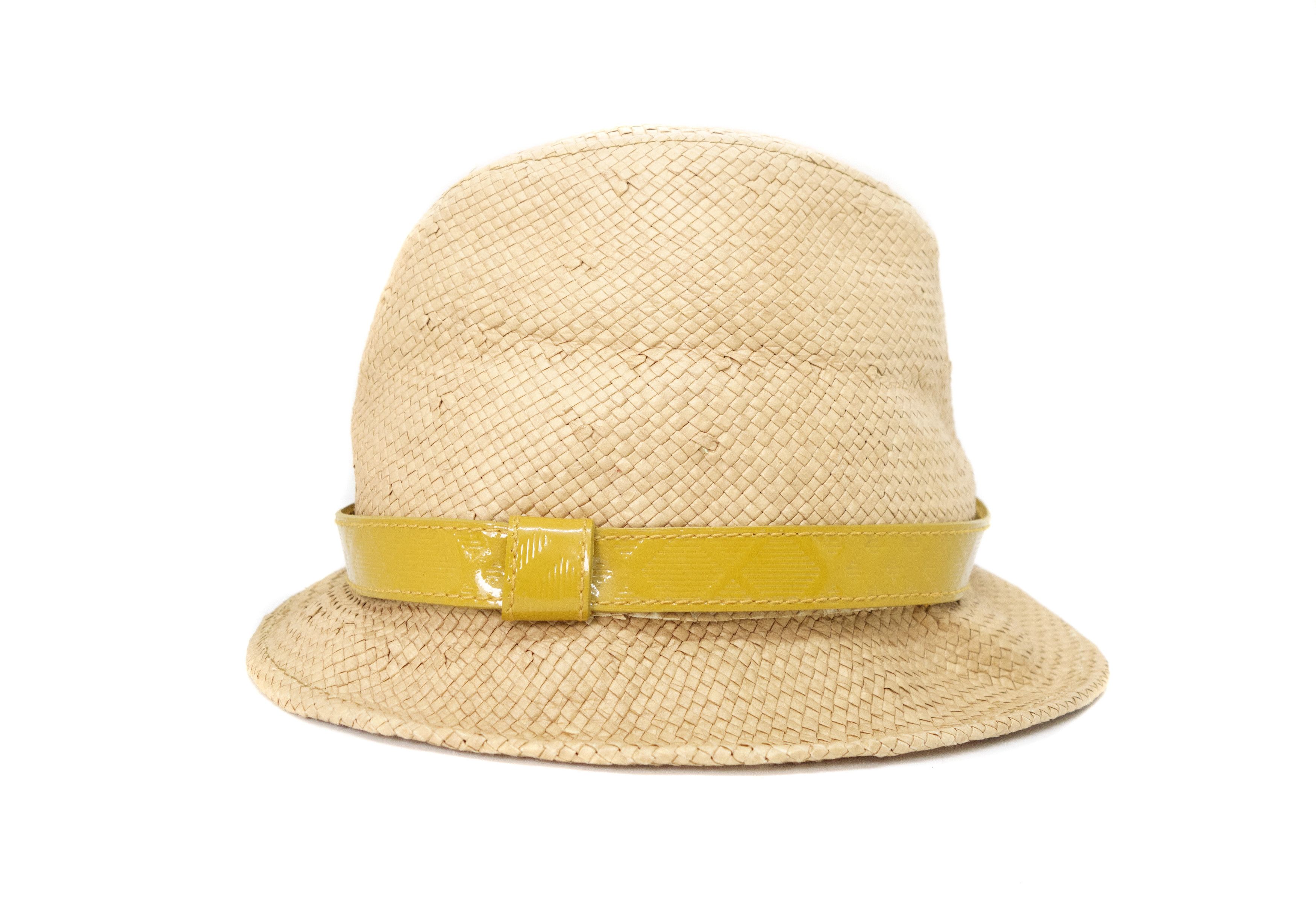 Burberry Straw Leather Band Cellulosa Bucket Hat Size ONE SIZE - 3 Thumbnail