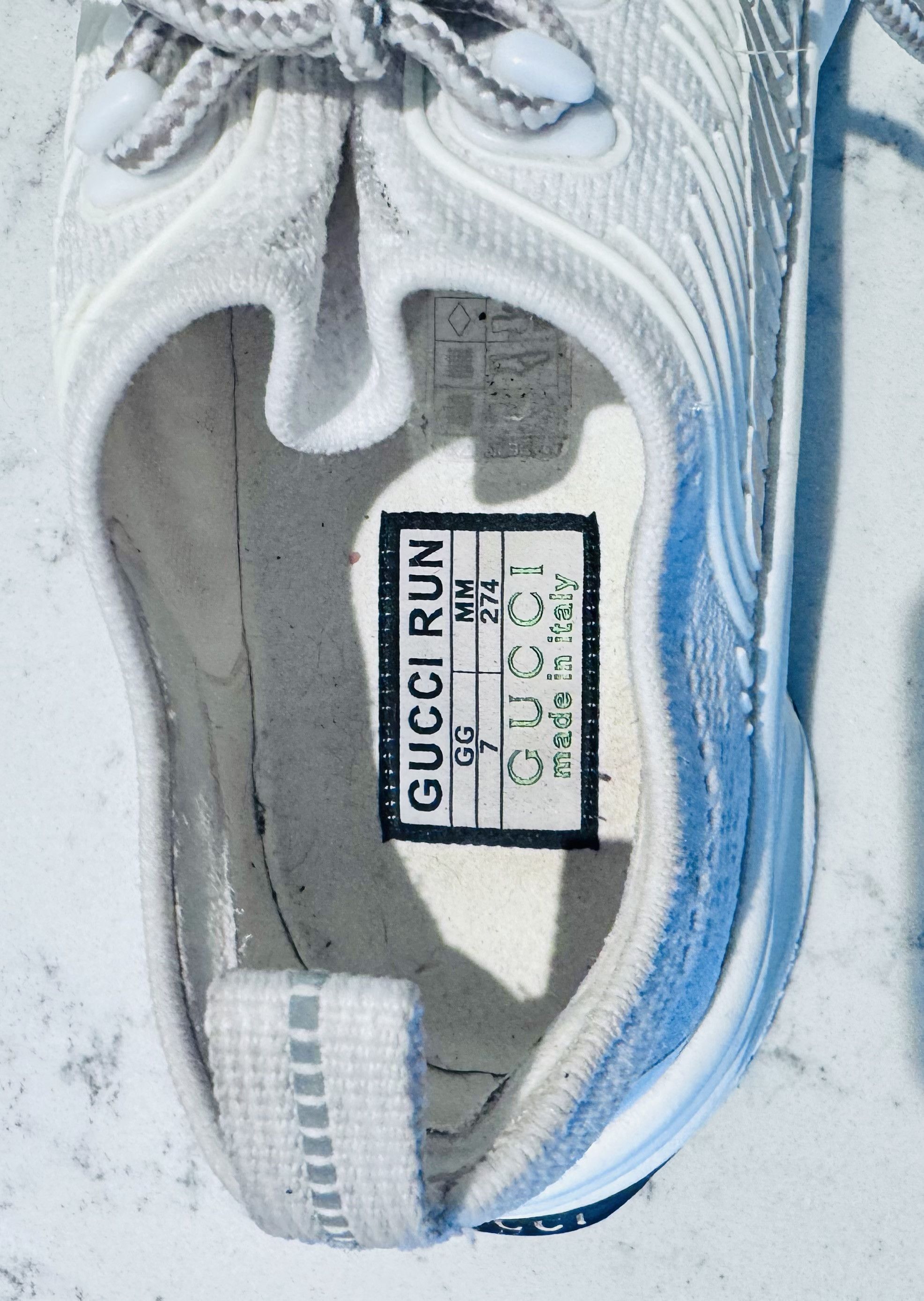Gucci Gucci Running Sneakers – White/Silver/Black (IT 7) Size US 6.5 / EU 39-40 - 6 Thumbnail