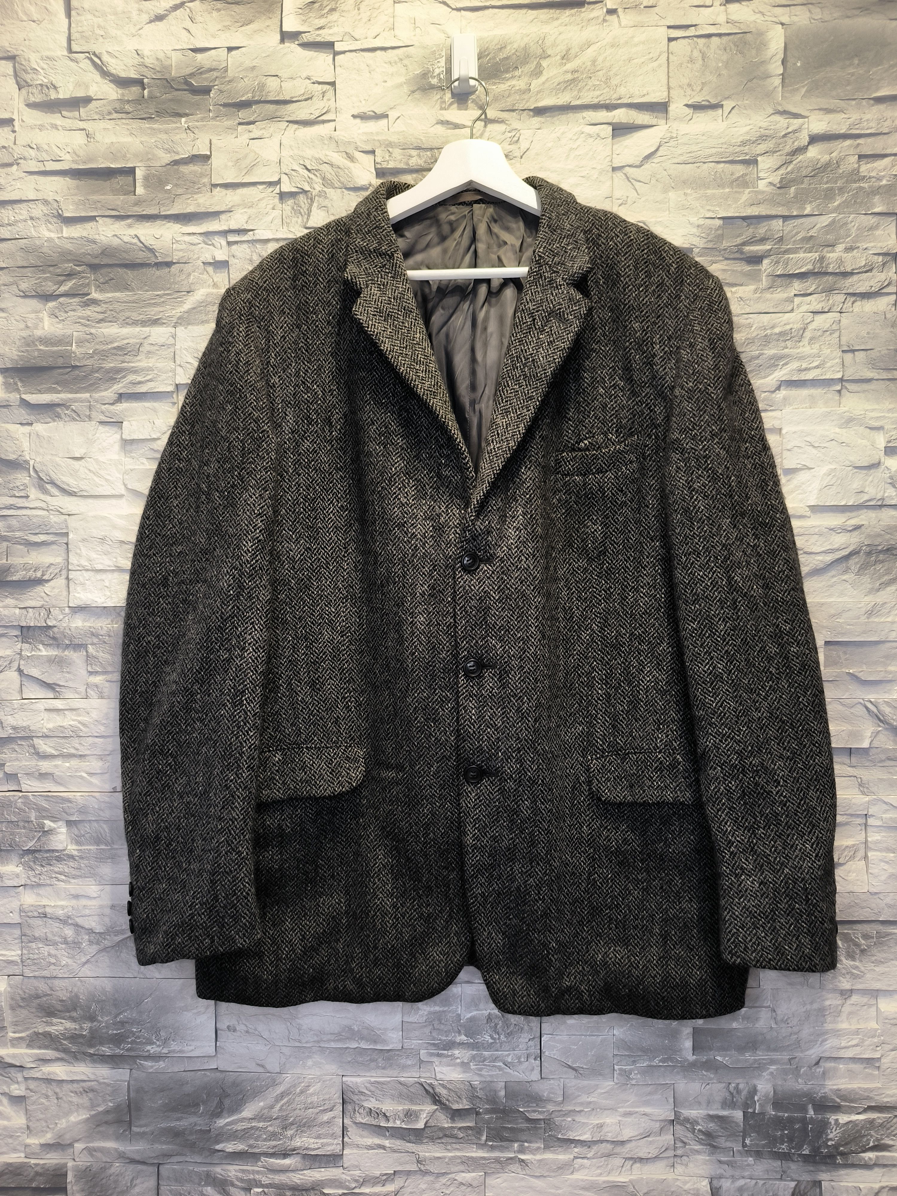 Harris Tweed × Vintage Vintage Schlasbergs Harris Tweed Jacket Suit 70s 60s Size 48L - 1 Thumbnail
