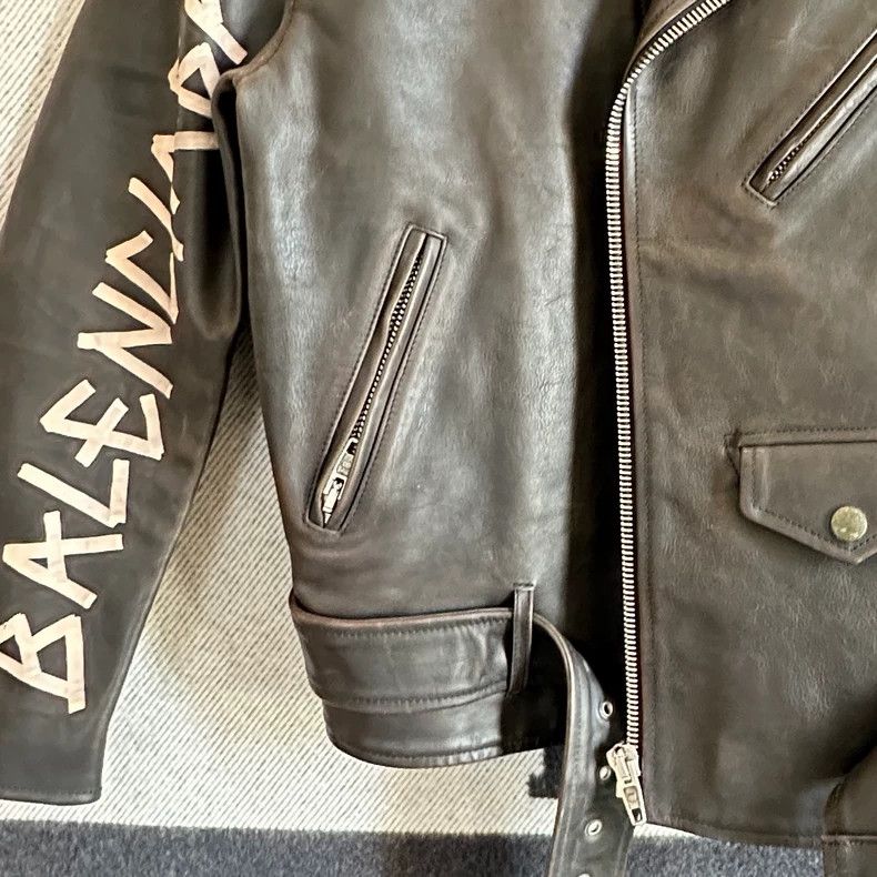 Balenciaga Balenciaga size 34 Classic leather jacket Size XS / US 0-2 / IT 36-38 - 4 Thumbnail