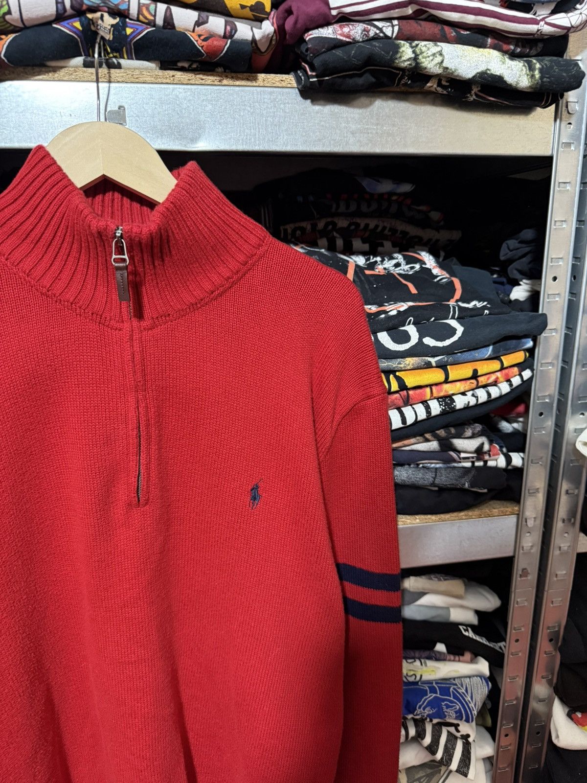 Polo Ralph Lauren Vintage 90’s Polo Ralph Lauren 1/4 Zip Knit Sweater Y2K Hype Size US XXL / EU 58 / 5 - 3 Thumbnail