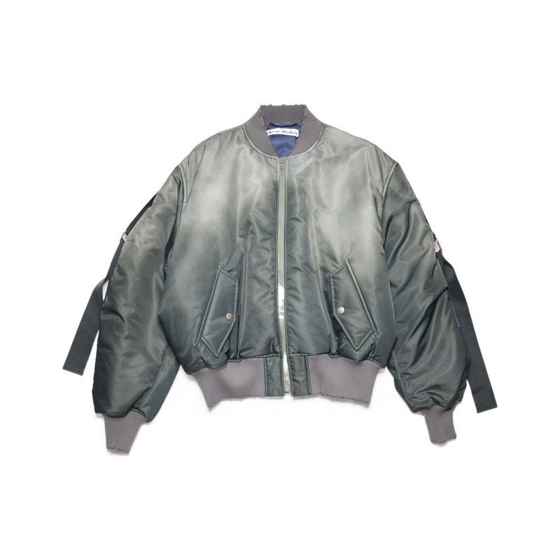 Acne Studios Acne Studios Green Long Sleeve Bomber Jacket Size XS / US 0-2 / IT 36-38 - 1 Thumbnail