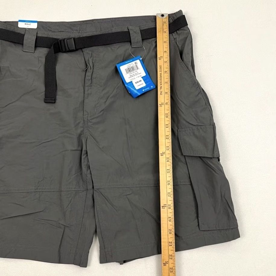 Vintage Columbia Kestrel Trail Shorts Men 40 x 10" Gray Nylon Hiking Trekking Belted NEW Size US 40 / EU 56 - 4 Thumbnail