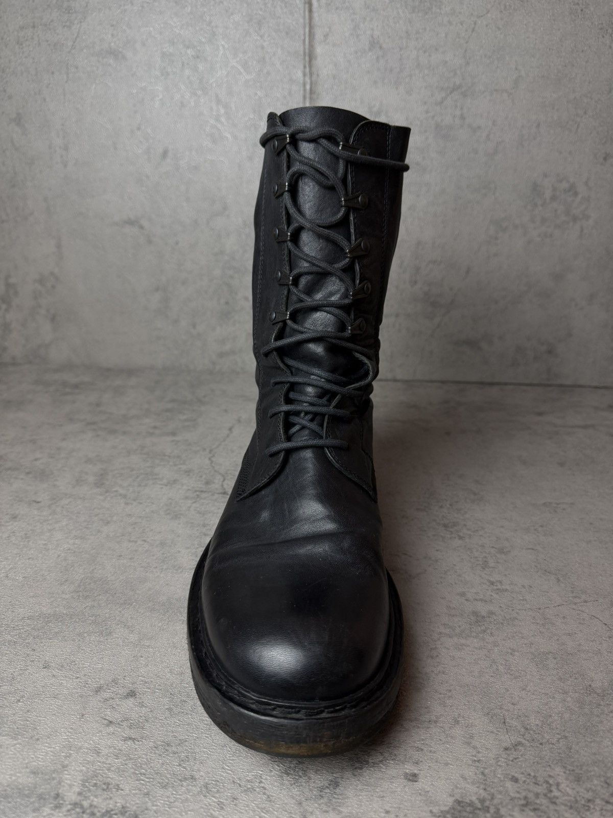 Ann Demeulemeester ANN DEMEULEMEESTER - VITELLO NERO COMBAT BOOTS Size US 8 / EU 41 - 2 Thumbnail