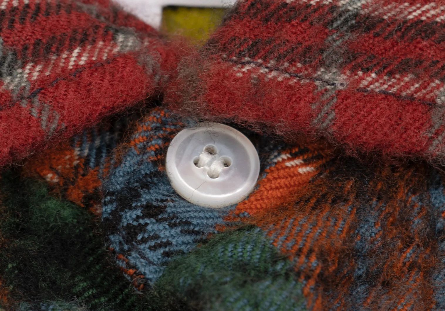 Junya Watanabe Wool Felted Check Crazy Pattern Long Sleeve Shirt Green Size US XS / EU 42 / 0 - 4 Thumbnail