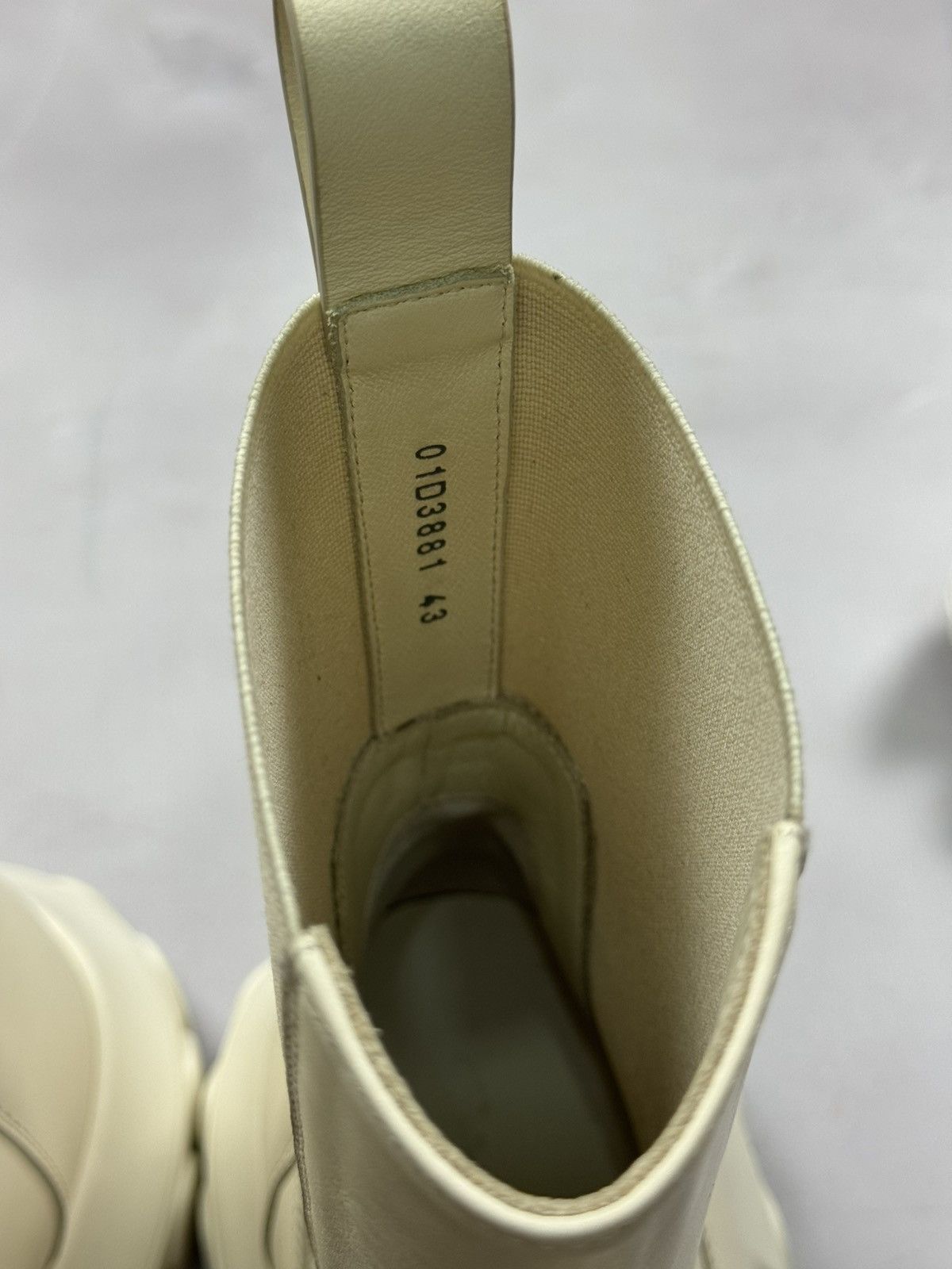Rick Owens Ss24 Rick Owens Beatle Bozo Tractor Boots(Milk/43) Size US 10 / EU 43 - 10 Thumbnail