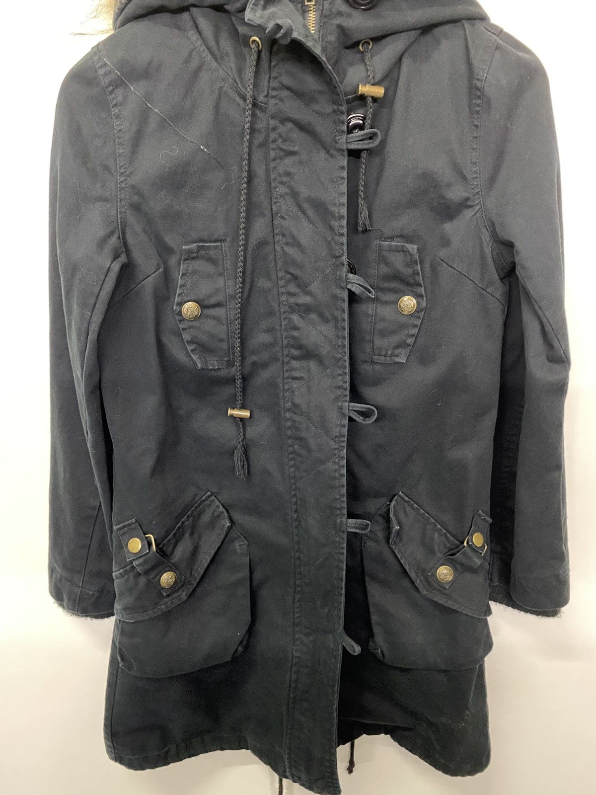 Japanese Brand Japanese Brand SWRO Fur Hoodie Long Jacket Size M / US 6-8 / IT 42-44 - 2 Thumbnail