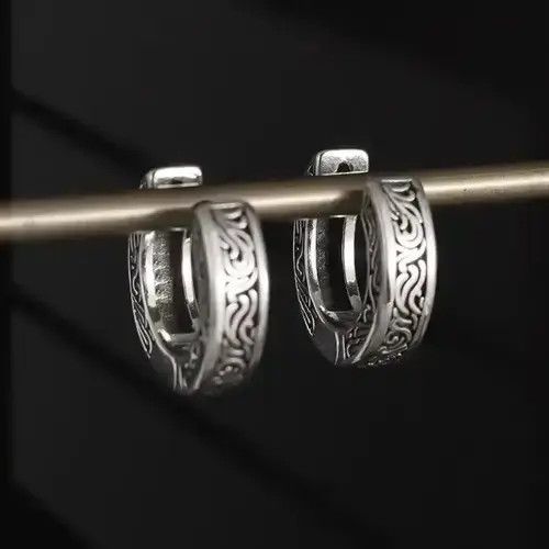 Jewelry Punk Totem Pattern Earring Size ONE SIZE - 4 Thumbnail