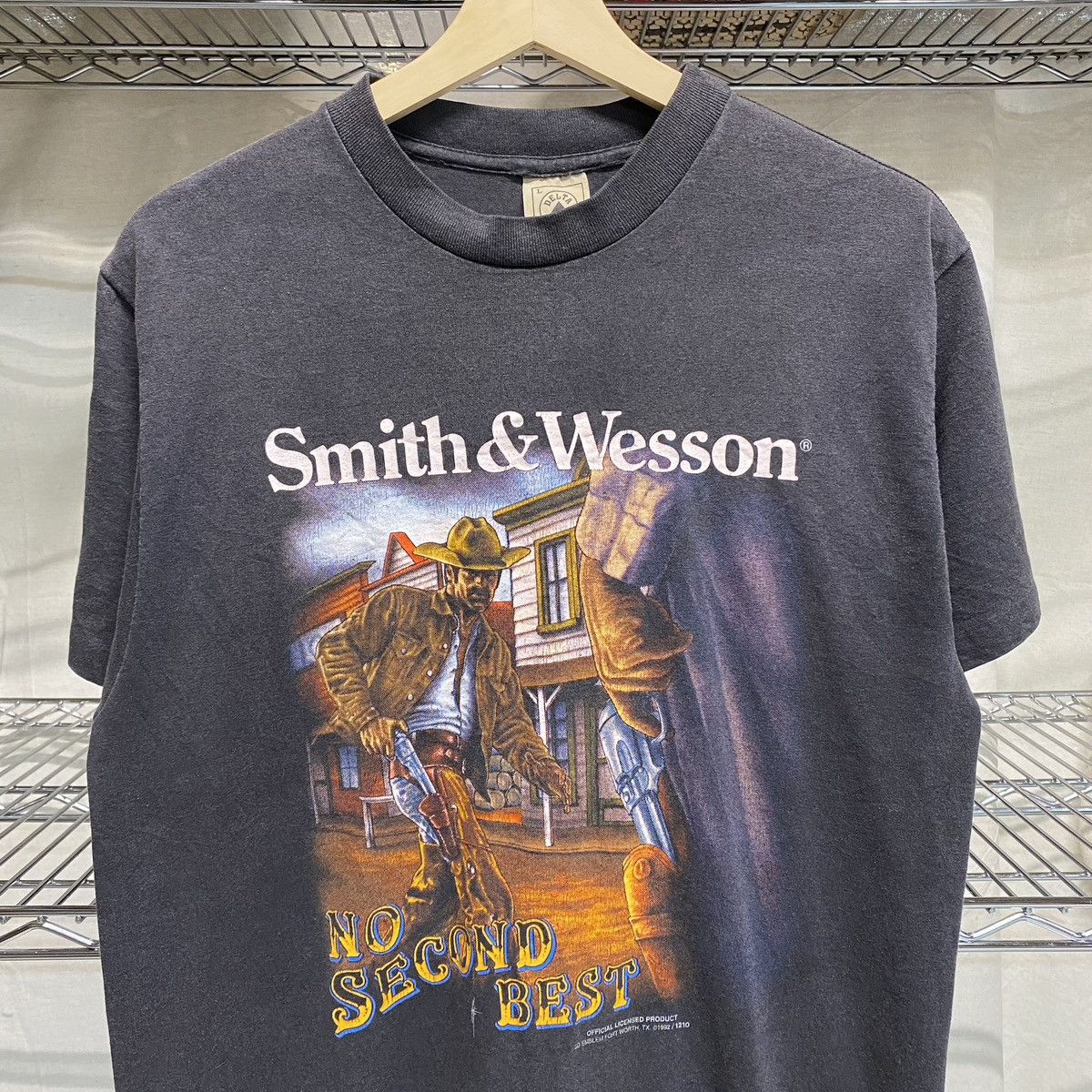 image of Harley Davidson x Vintage 1992 Smith And Wesson 3-D Emblem Tshirt in Black, Men's (Size Large)