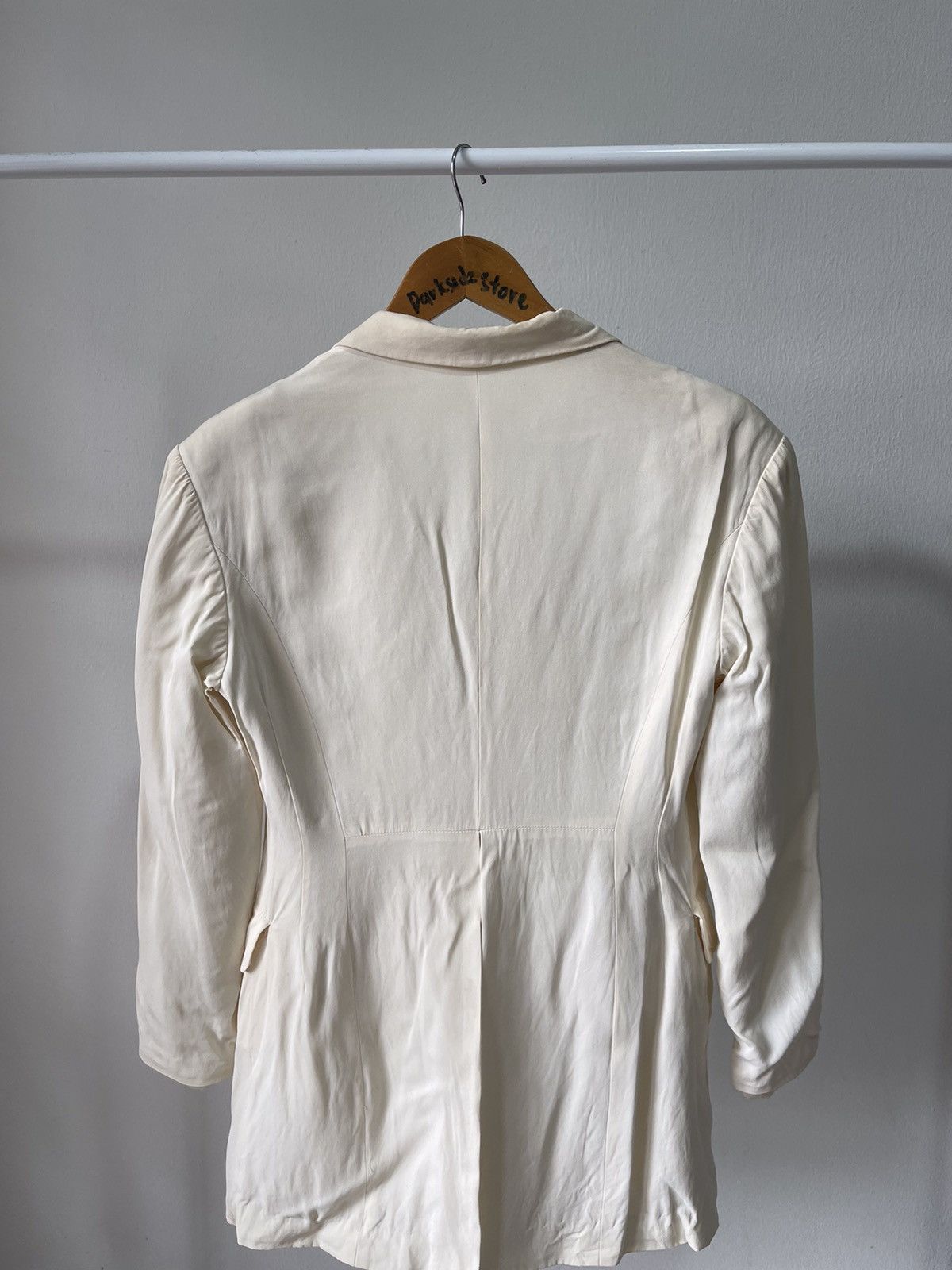 Y's × Yohji Yamamoto 80s Yohji Yamamoto Y’S white Cream Blazer Size M / US 6-8 / IT 42-44 - 7 Thumbnail
