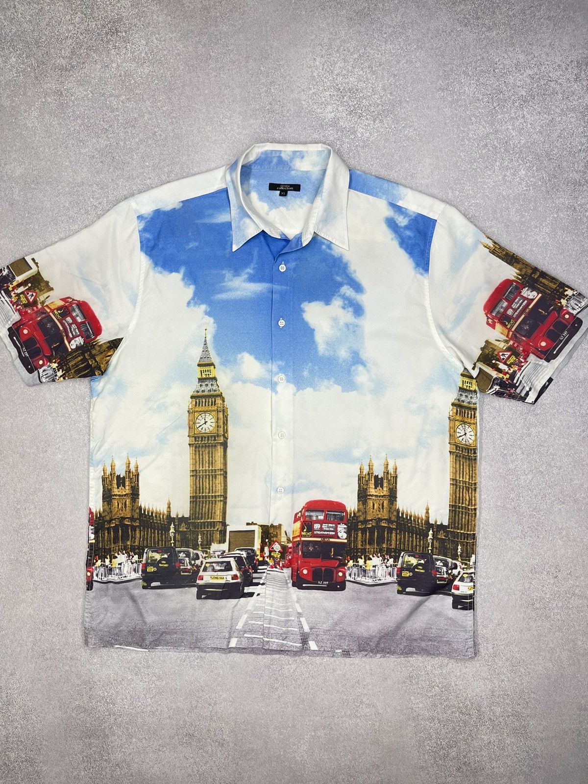 Other Vintage George London Big Ben Art Crazy Shirt Full Print Size US XL / EU 56 / 4 - 2 Thumbnail