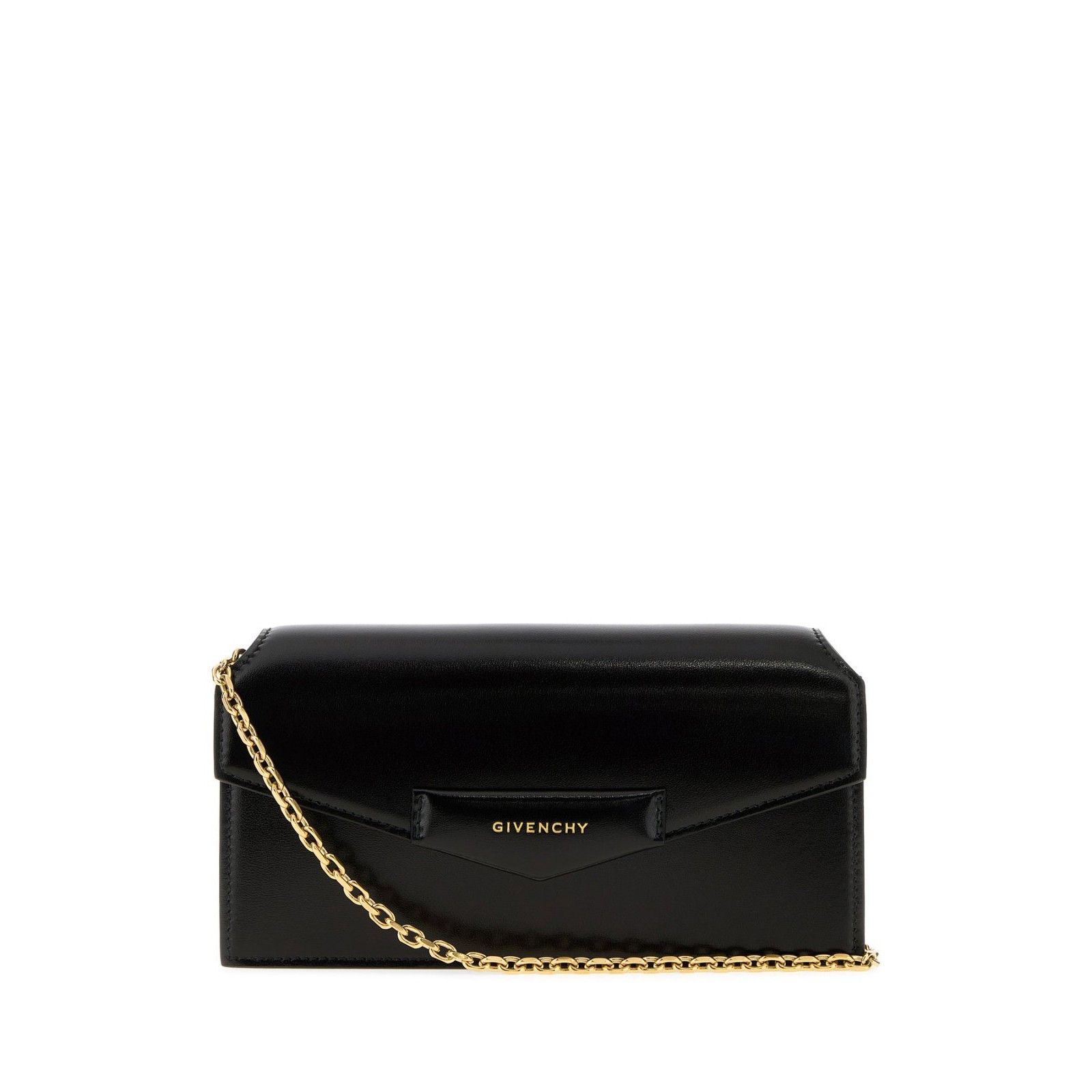 Givenchy GIVENCHY Antigona $1550 Black Box Leather Chain Wallet Bag N Size ONE SIZE - 1 Thumbnail