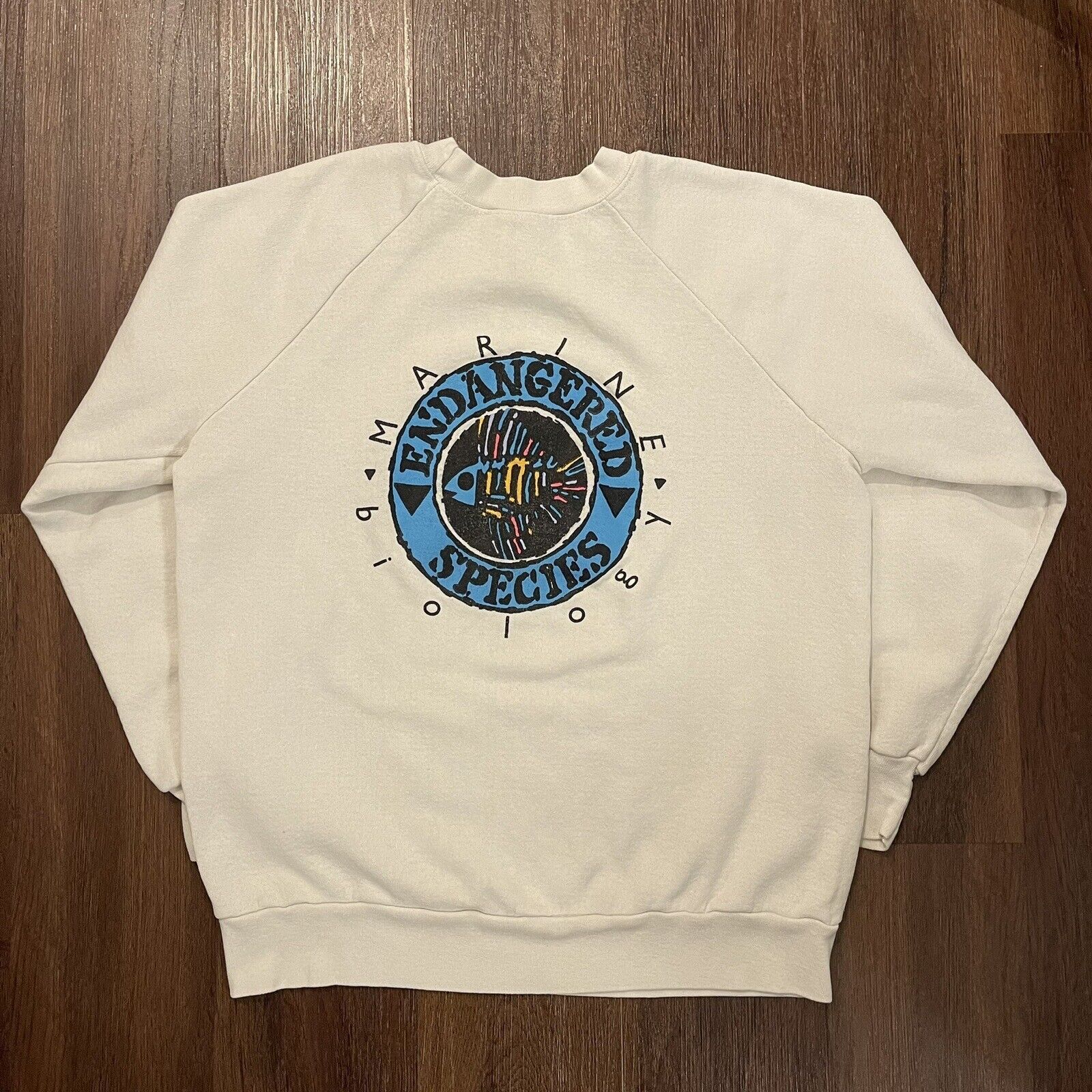 Vintage Vtg Raglan Marine Biology Endangered Species Sweatshirt M Size US M / EU 48-50 / 2 - 11 Thumbnail