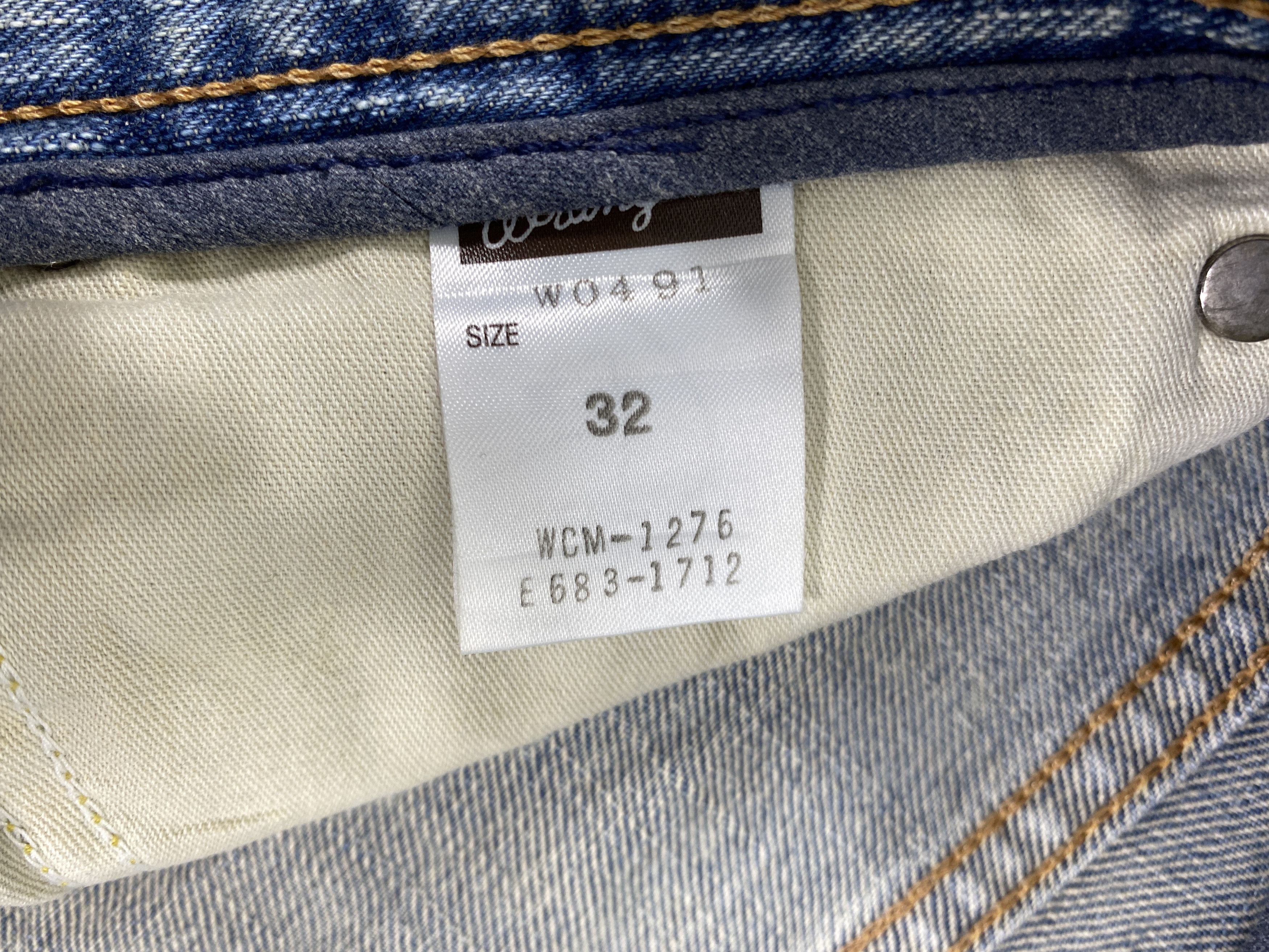 Japanese Brand Light Wash Vintage Wrangler Flare 34x30.5 Denim - JN3320 Size US 34 / EU 50 - 9 Thumbnail