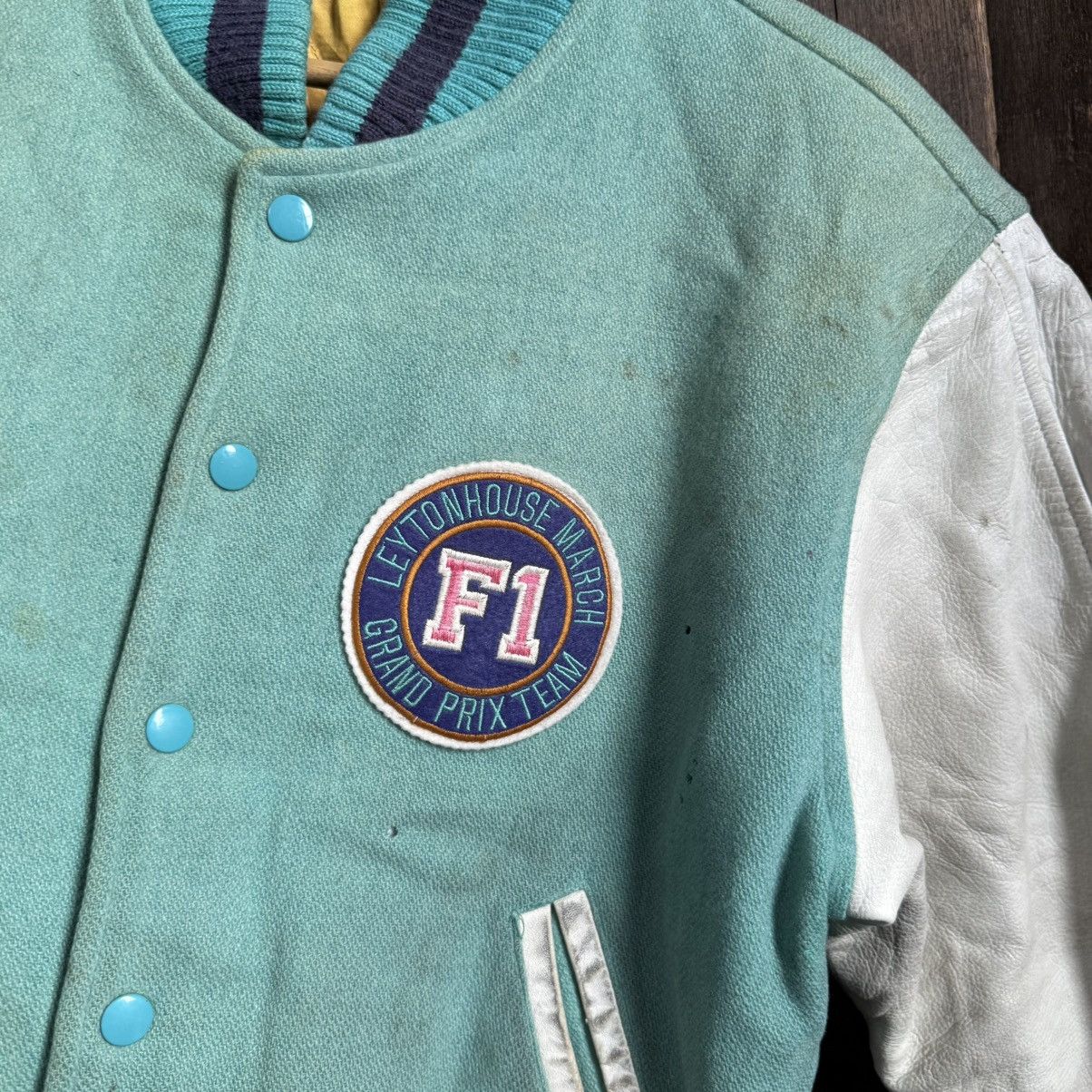Vintage Vintage Leyton House F1 Grandprix Team Varsity Jacket Size US M / EU 48-50 / 2 - 3 Thumbnail