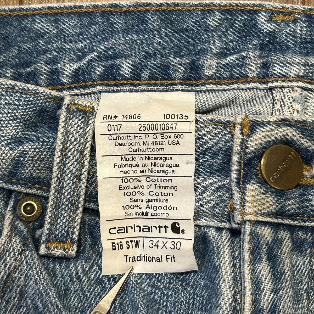 Carhartt Carhartt denim pants jeans 34×30 Size US 34 / EU 50 - 3 Thumbnail
