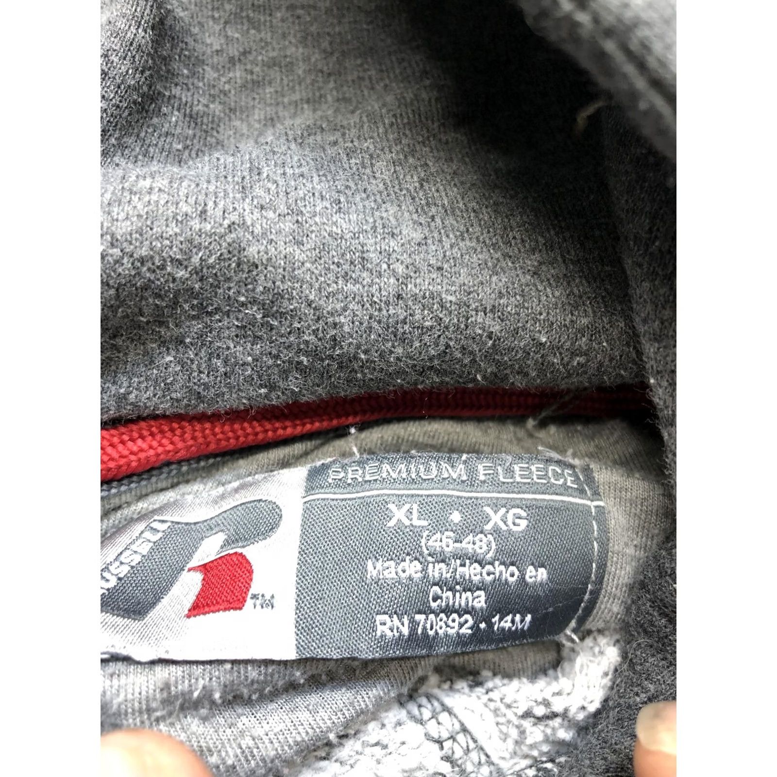 Russell Athletic Russell Athletic Hoodie Mens XL Gray Pullover Fleece Sweatshirt Solid Logo Size US XL / EU 56 / 4 - 4 Thumbnail