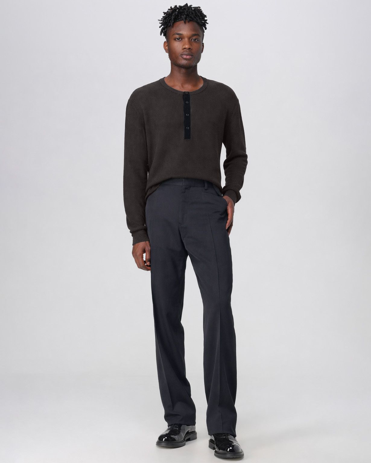 Tom Ford Tom Ford Silk Henley Size US XL / EU 56 / 4 - 1 Thumbnail