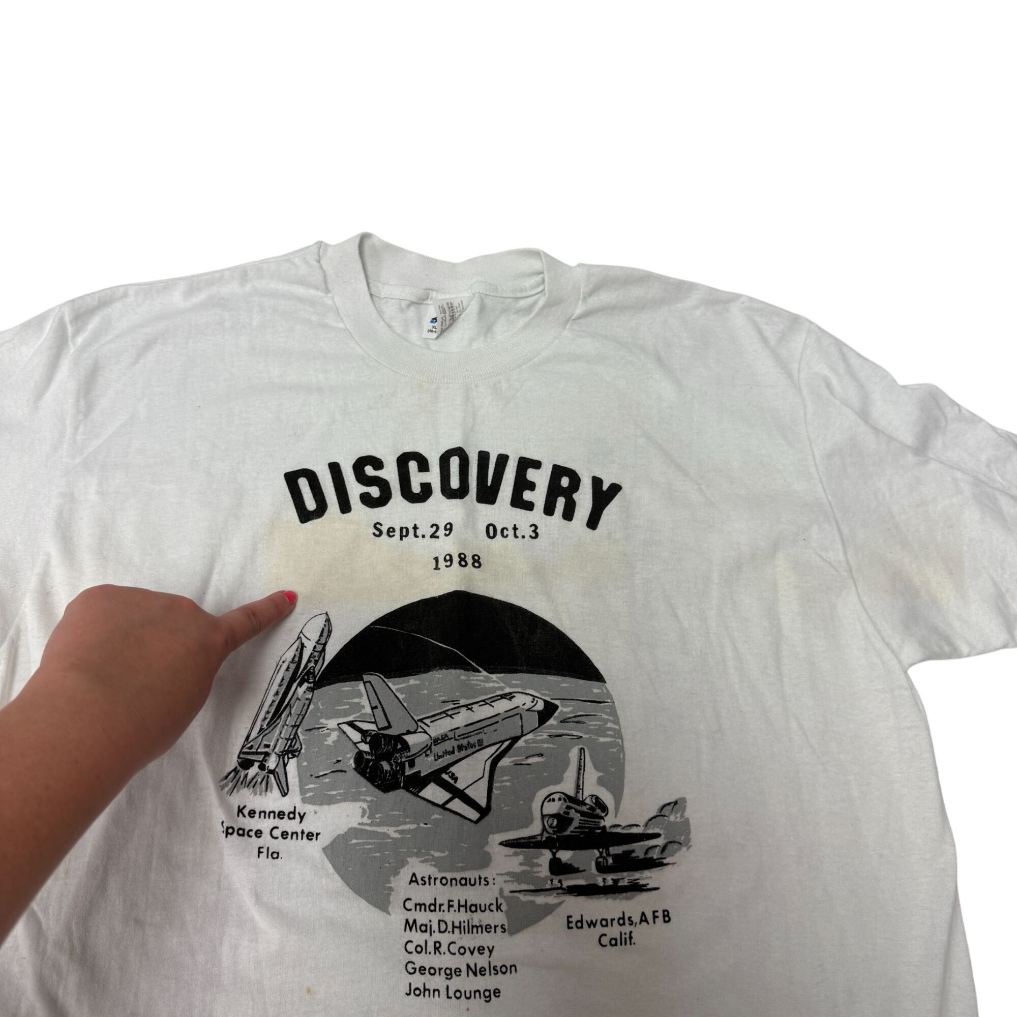 Other Discovery 1988 Kennedy SPACE CENTER Astronauts Shuttle 50/50 Size US XL / EU 56 / 4 - 9 Thumbnail