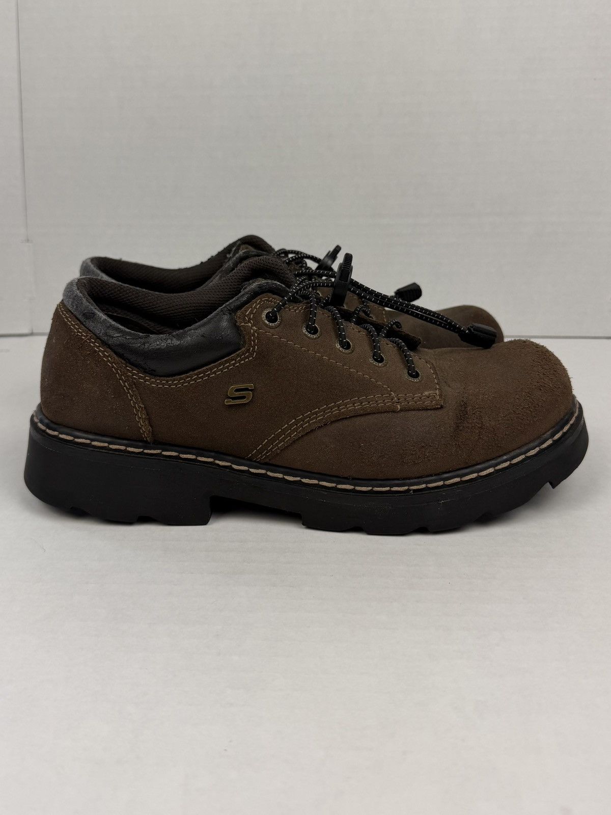 SKECHERS Skechers Parties Mate Shoes Suede Oxford 90s Y2K Chunky Lace Size US 10 / IT 40 - 3 Thumbnail