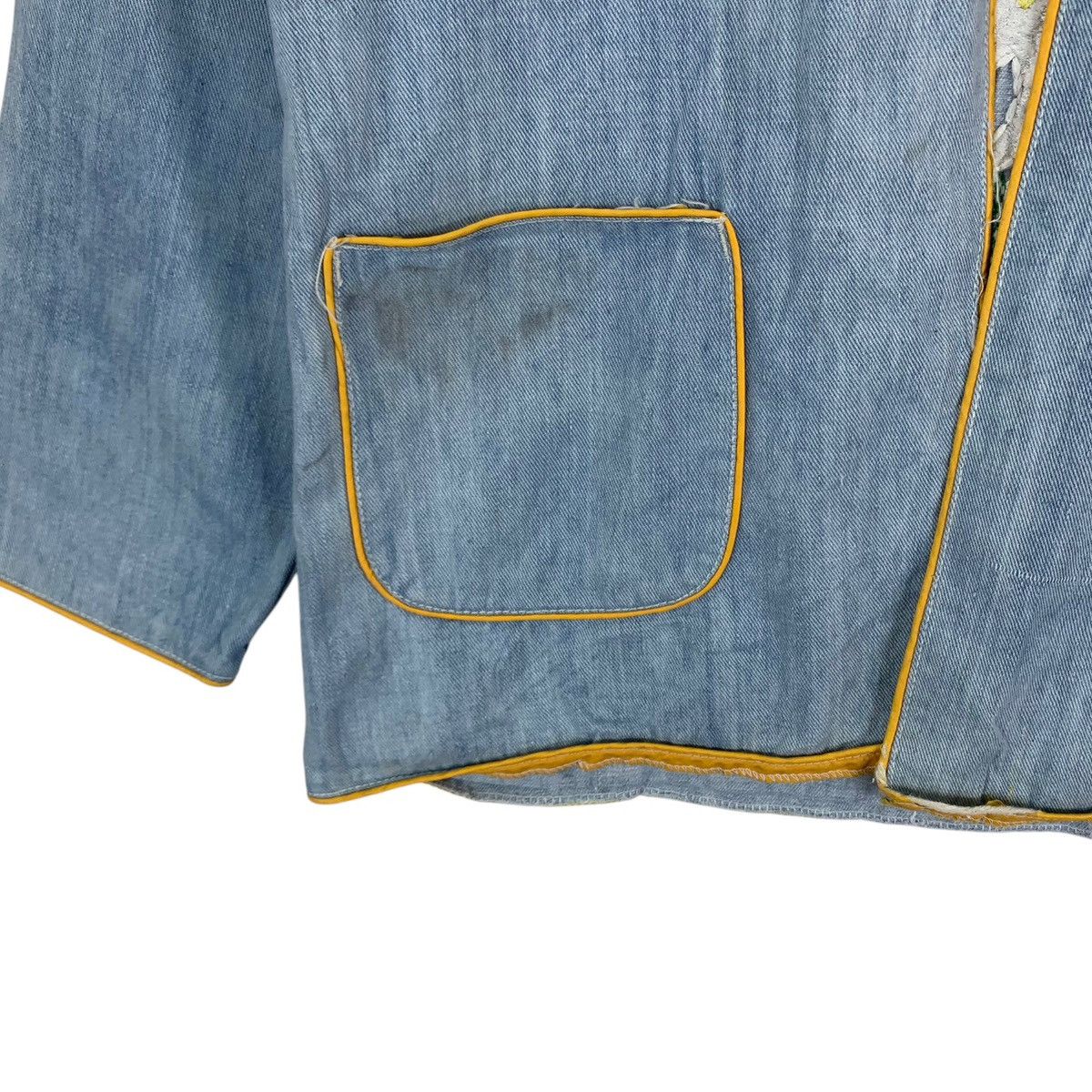 Handmade × Vintage VINTAGE HANDMADE EMBROIDERY LOGO DENIM JACKET Size US S / EU 44-46 / 1 - 6 Thumbnail
