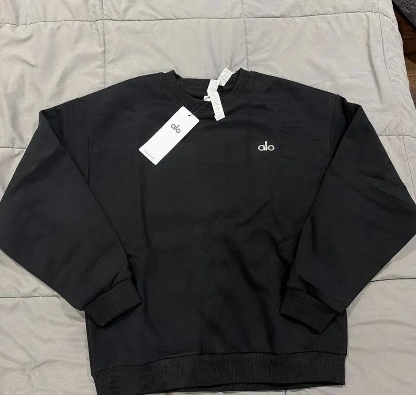 Alo Yoga Alo CrewNeck Pullover Unisex Size M Black With Tags Size M / US 6-8 / IT 42-44 - 1 Thumbnail