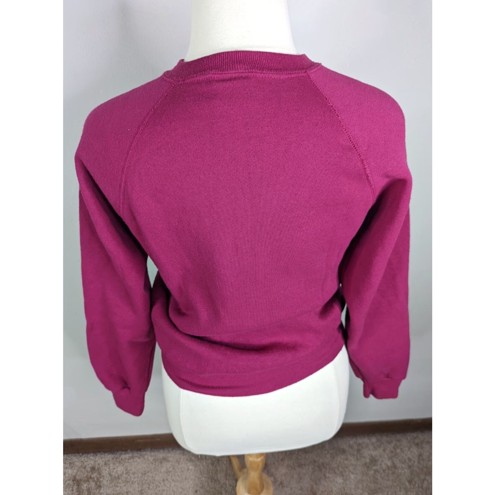Lee VINTAGE Lee School Bus Driver Crewneck Raglan Sweatshirt Women L Pink Crew Neck Pullover All Seasons Graphic Print 90s USA Made Size L / US 10 / IT 46 - 3 Thumbnail
