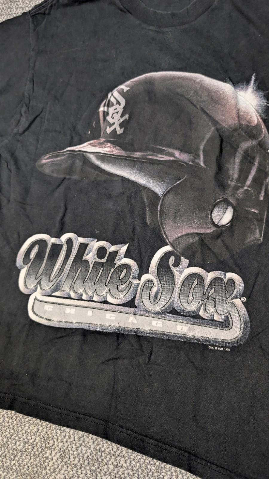Salem Sportswear Vintage 1998 Chicago White Sox Helmet Black Shirt CSA MLB L Size ONE SIZE - 8 Thumbnail