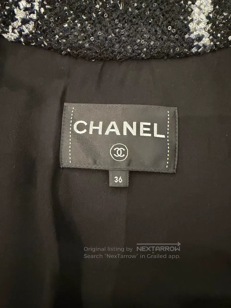 Chanel Chanel Black and silver tweed coat long coat dress Size XS / US 0-2 / IT 36-38 - 3 Thumbnail