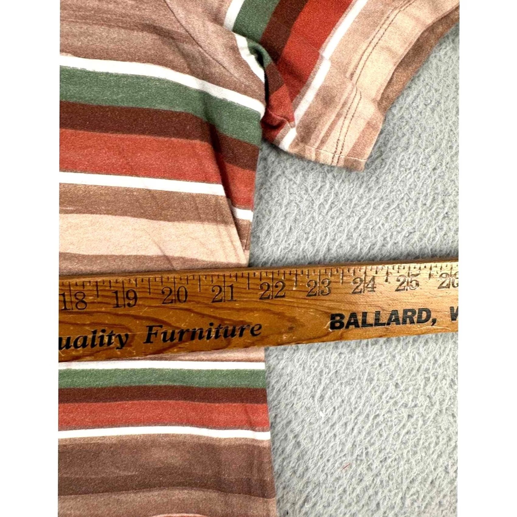 Ted Baker Ted Baker Mens Polo Shirt 5 XL Brown Striped Cotton Short Sleeve Rugby Golf Polo Shirt Mens 5 XL Brown Striped Cotton Casual Short Sleeve Mens Size US XL / EU 56 / 4 - 7 Thumbnail