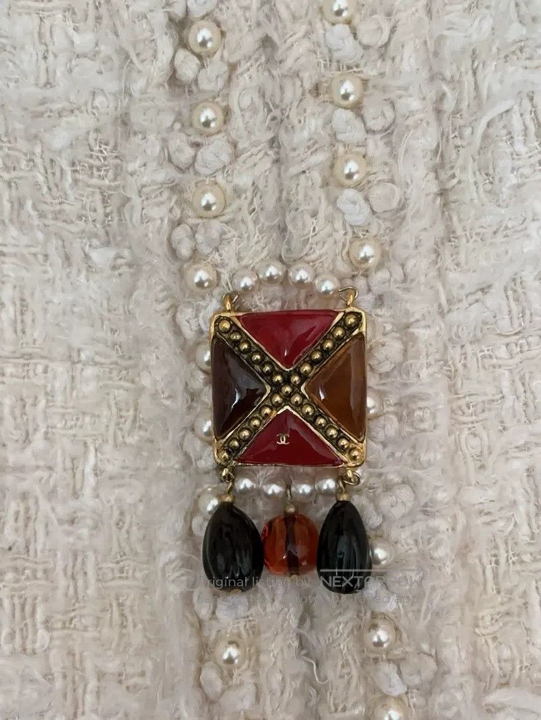 Chanel Chanel Greek glazed button jacket Size XXS / US 00 / IT 34 - 3 Thumbnail