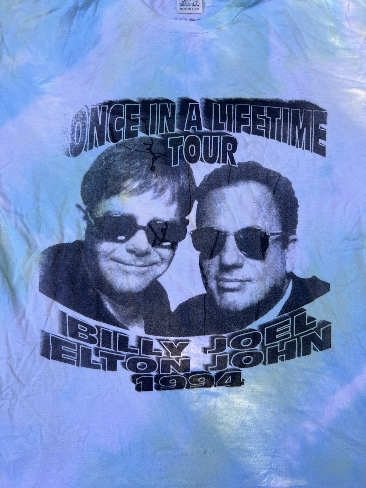 Vintage 🔥 1994 Billy Joel x Elton John Tie-Dye Tour Tee RARE! XXL 🔥 Size US XXL / EU 58 / 5 - 2 Thumbnail