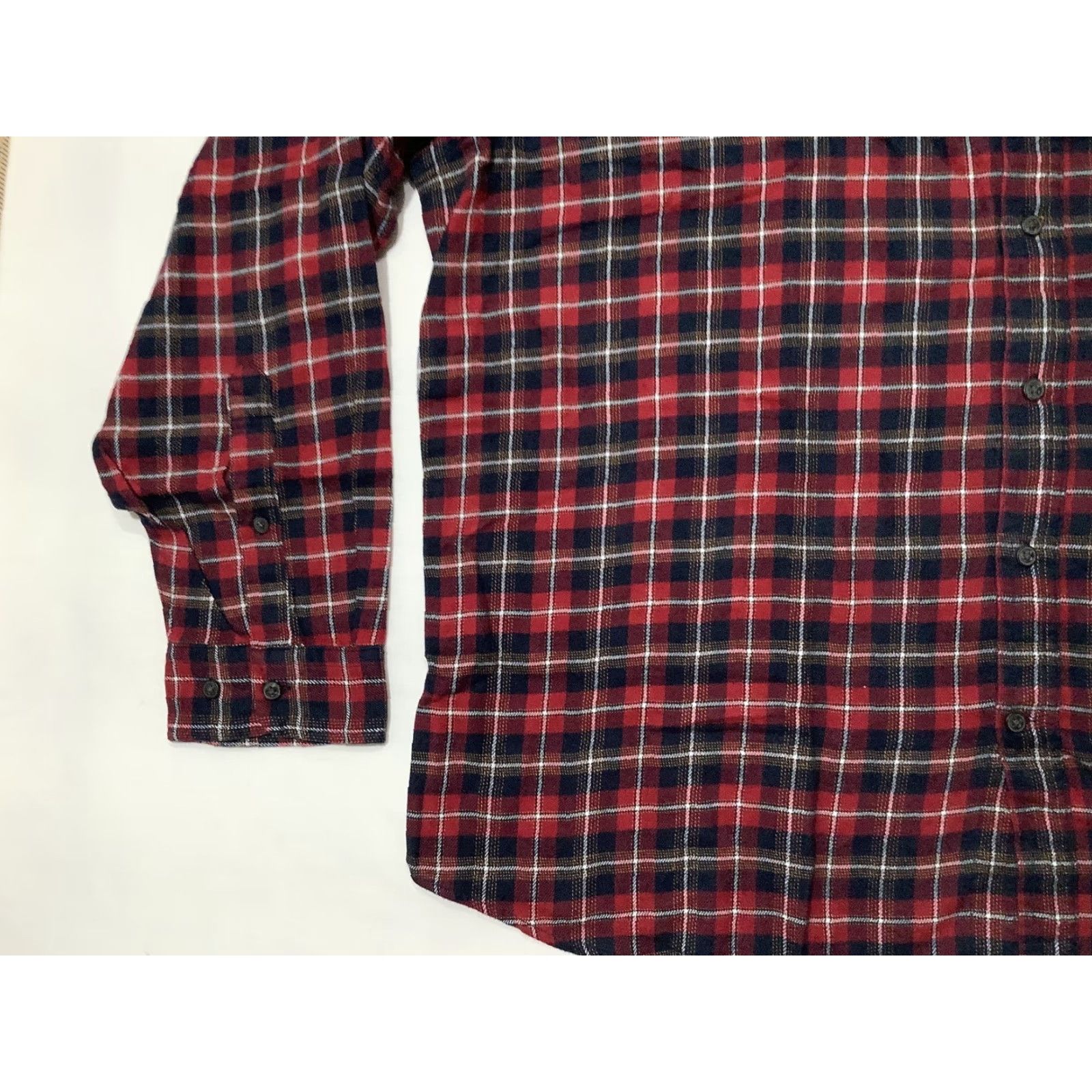 Essentials Amazon Essentials Shirt Mens 2XL Slim Red Plaid Flannel Long Sleeve Button Up Size US XXL / EU 58 / 5 - 3 Thumbnail