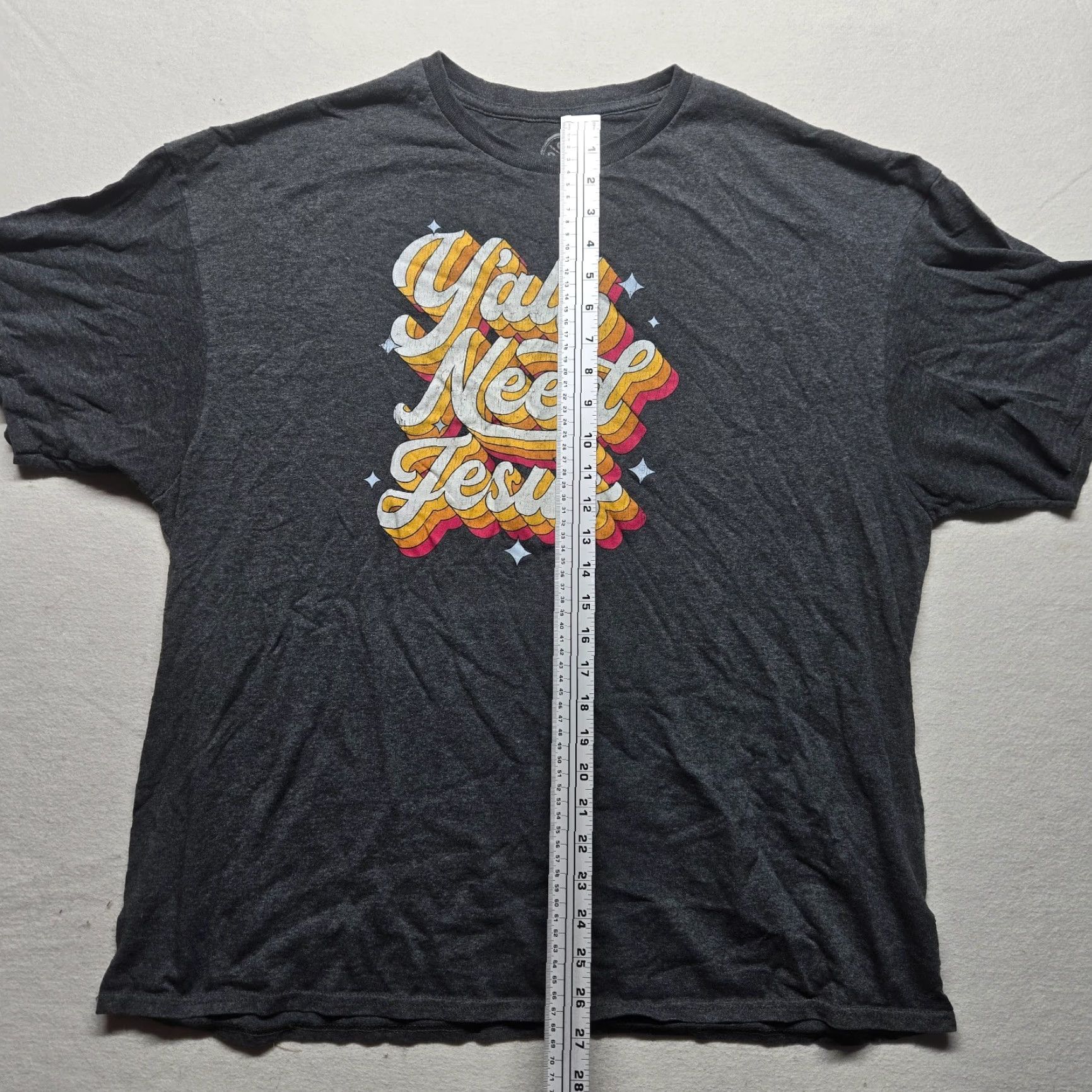 Etro Y'all Need Jesus Retro Graphic Tee Shirt Short Sleeve Grey Adult Men's XXL 2XL Size US XXL / EU 58 / 5 - 6 Thumbnail