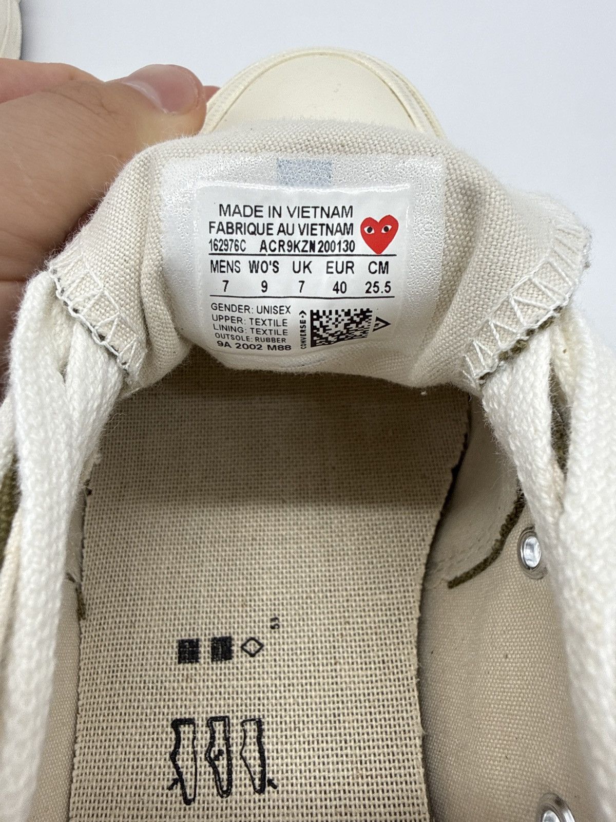 Comme des Garcons Converse Chuck 70 x Comme Des Garcons Green Heart Size 7 Size US 7 / EU 40 - 6 Thumbnail