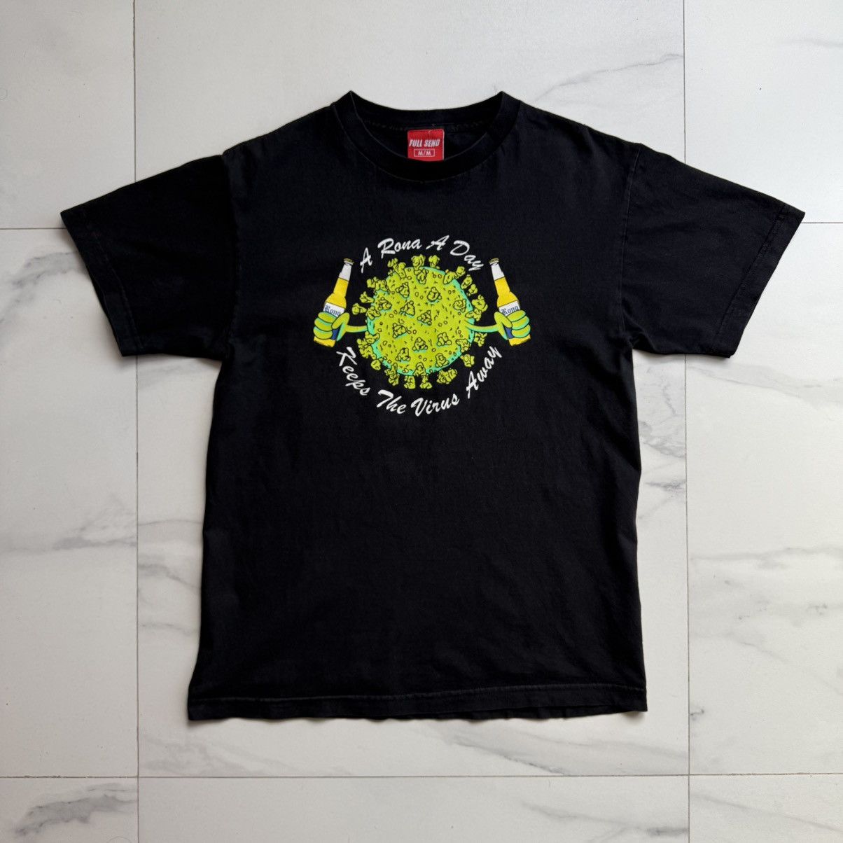 Full Send Full Send Green Corona Faded Tee Size US M / EU 48-50 / 2 - 2 Thumbnail