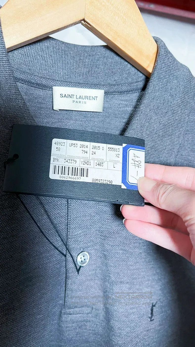 Saint Laurent Paris Saint Laurent Men's Short Sleeve Polo Shirt. Size US M / EU 48-50 / 2 - 3 Thumbnail