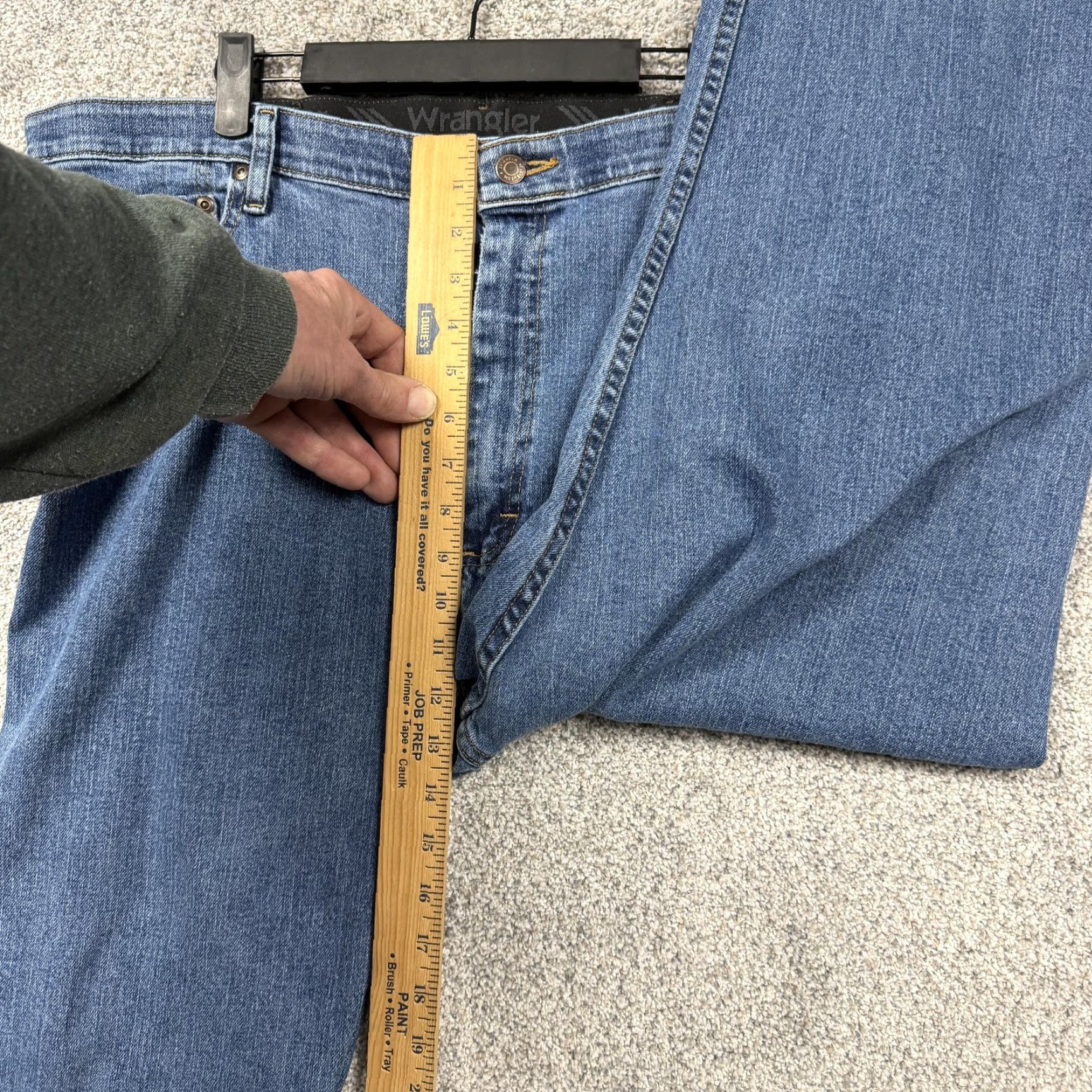 Wrangler Wrangler Jeans Men 40x29.5 Blue Denim Baggy Straight Leg Comfort Flex Waistband 5-Pocket Regular Rise Jeans Size US 40 / EU 56 - 3 Thumbnail