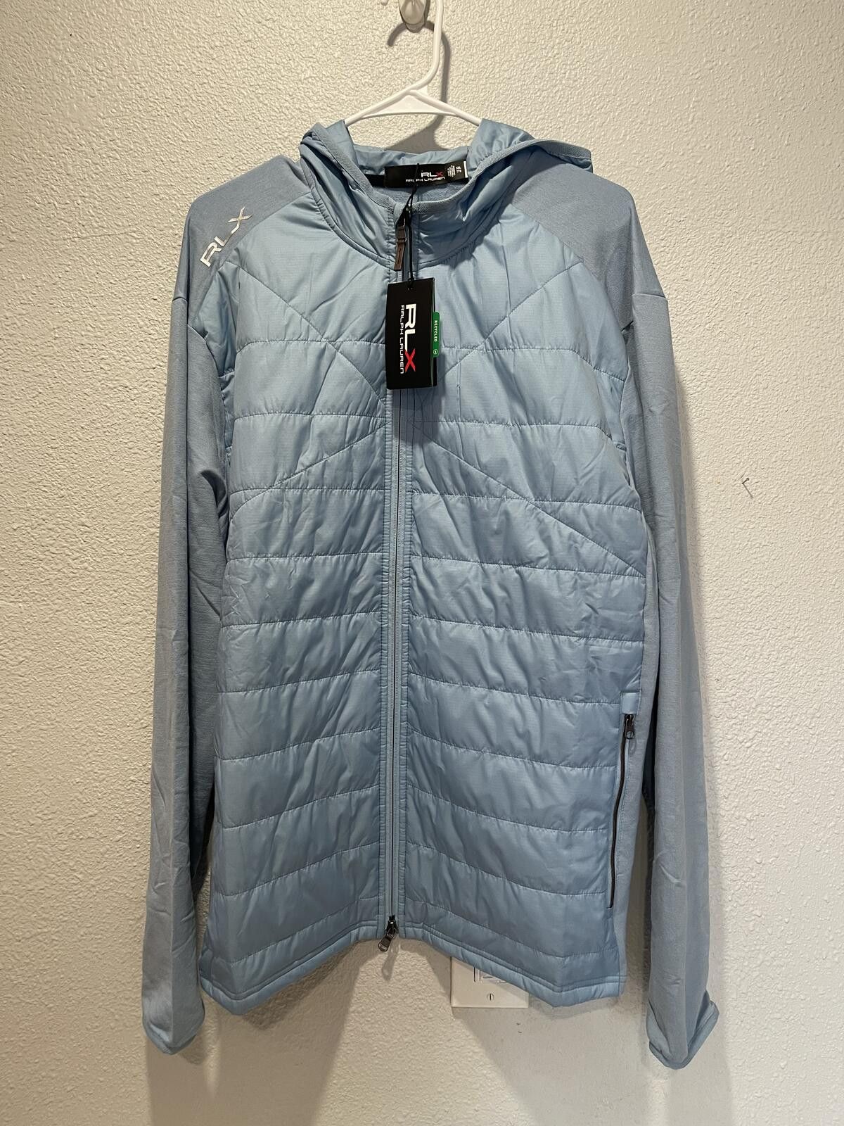 Polo Ralph Lauren RLX Ralph Lauren Light Blue Quilted Hooded Jacket 2X Size US XXL / EU 58 / 5 - 1 Thumbnail