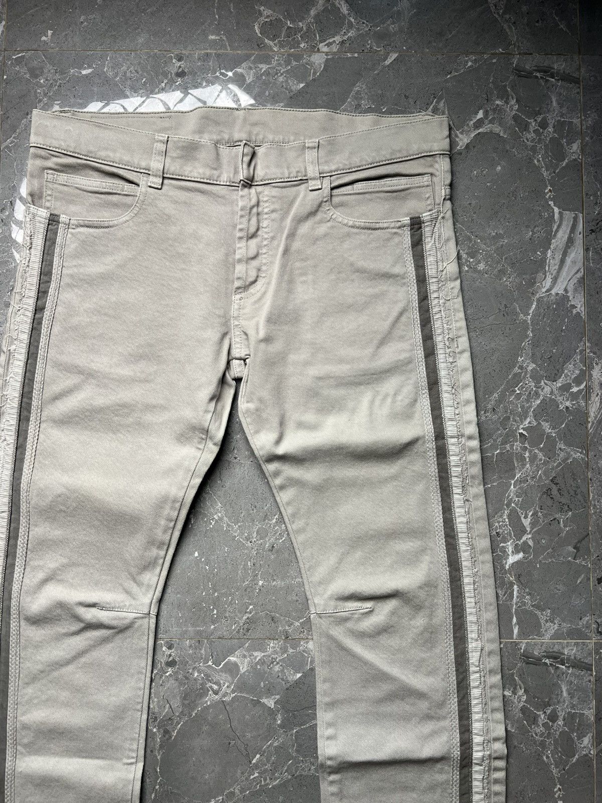 Balmain Balmain by Christophe Decarnin Striped Grey Jeans Size US 29 - 4 Thumbnail
