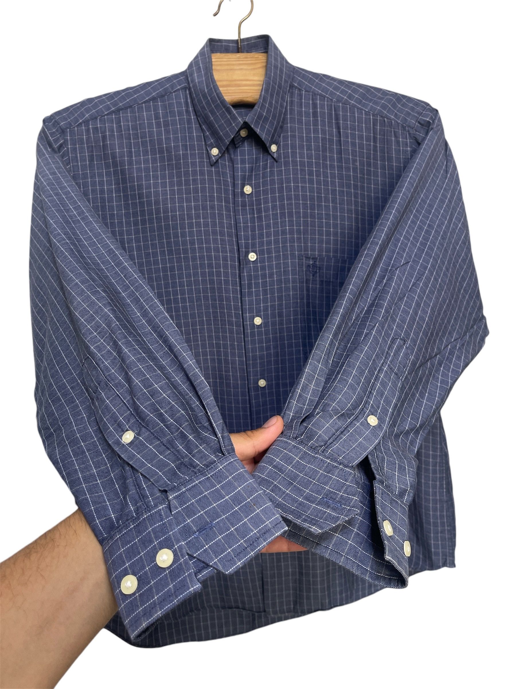 Christian Dior Monsieur 🔥 Christian dior plaid shirt cotton size M navy Size US M / EU 48-50 / 2 - 2 Thumbnail