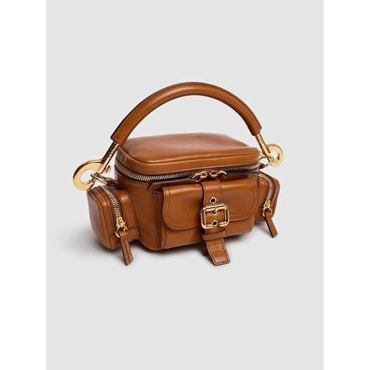 Chloe Chloe Small Camera Glossy Clay Brown Leather Shoulder Bag Ne Size ONE SIZE - 2 Thumbnail
