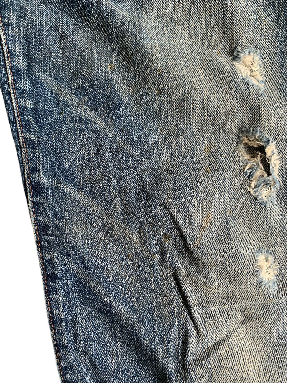 Le Grande Bleu (L.G.B.) GENUINE VINTAGE GOA JAPANESE SELVEDGE PUNK DISTRESSED DENIM☠️ Size US 30 / EU 46 - 19 Thumbnail