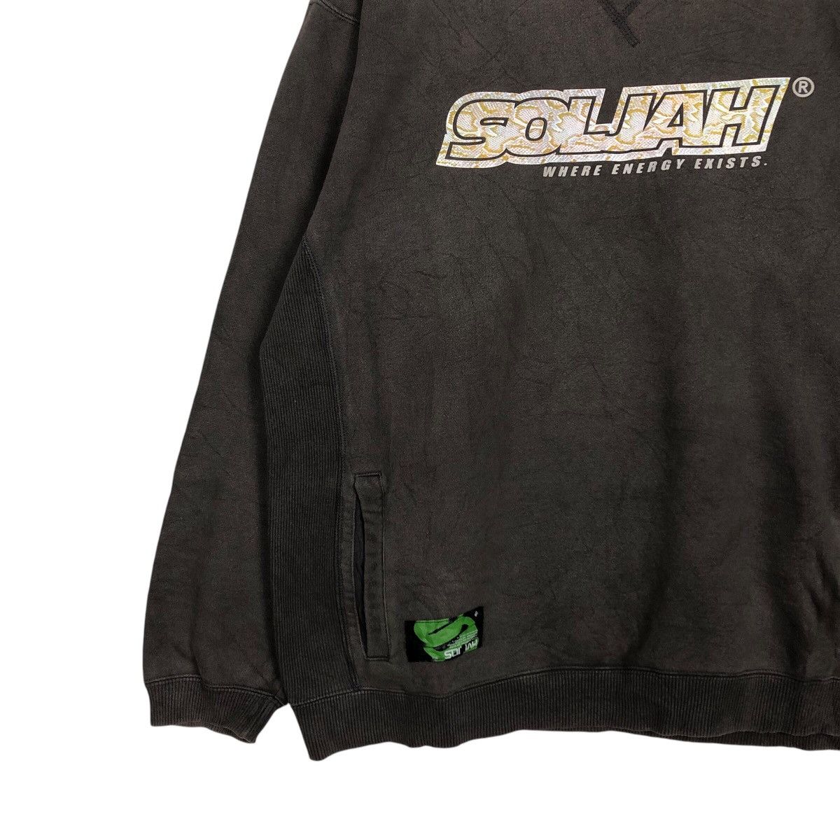 Japanese Brand 📌Vintage Sweatshirt Soljah Big Logo Punk Design Size US M / EU 48-50 / 2 - 5 Thumbnail