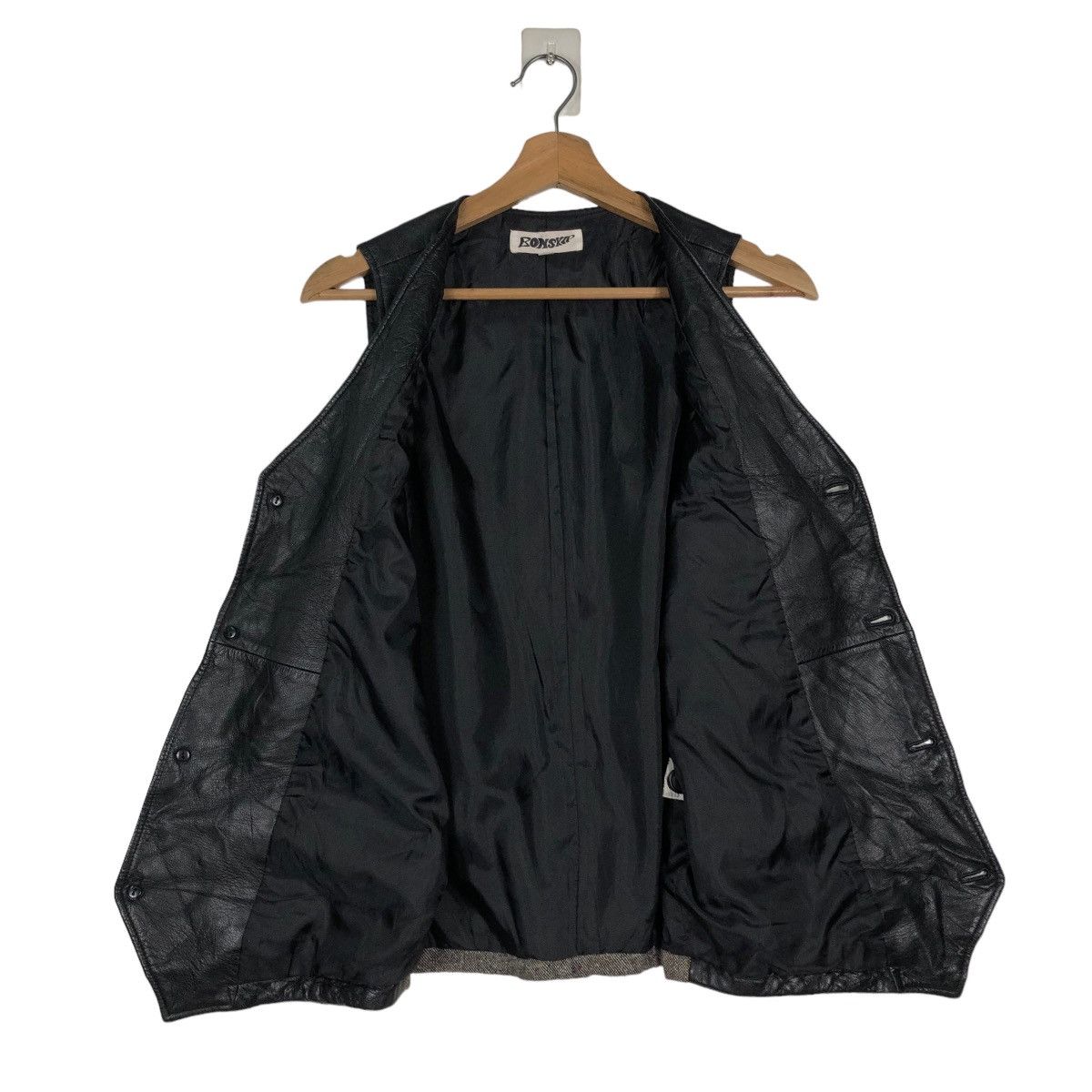 Japanese Brand 📌VINTAGE LEATHER TANK TOP VEST BIKER BONSKIP JAPAN Size US M / EU 48-50 / 2 - 4 Thumbnail